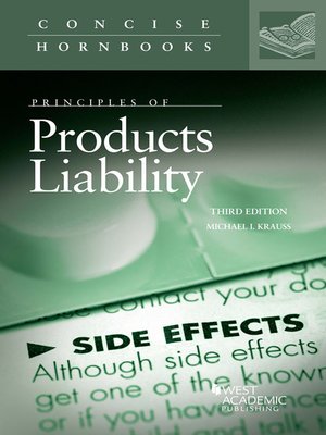 cover image of Principles of Products Liability